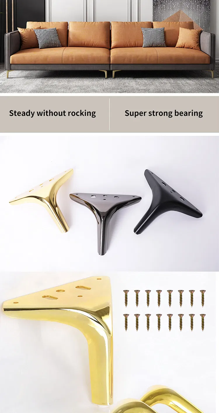 Herrajes para gabinetes de cocina de acero Pata para sof&aacute; y muebles de mesa de metal Herrajes 