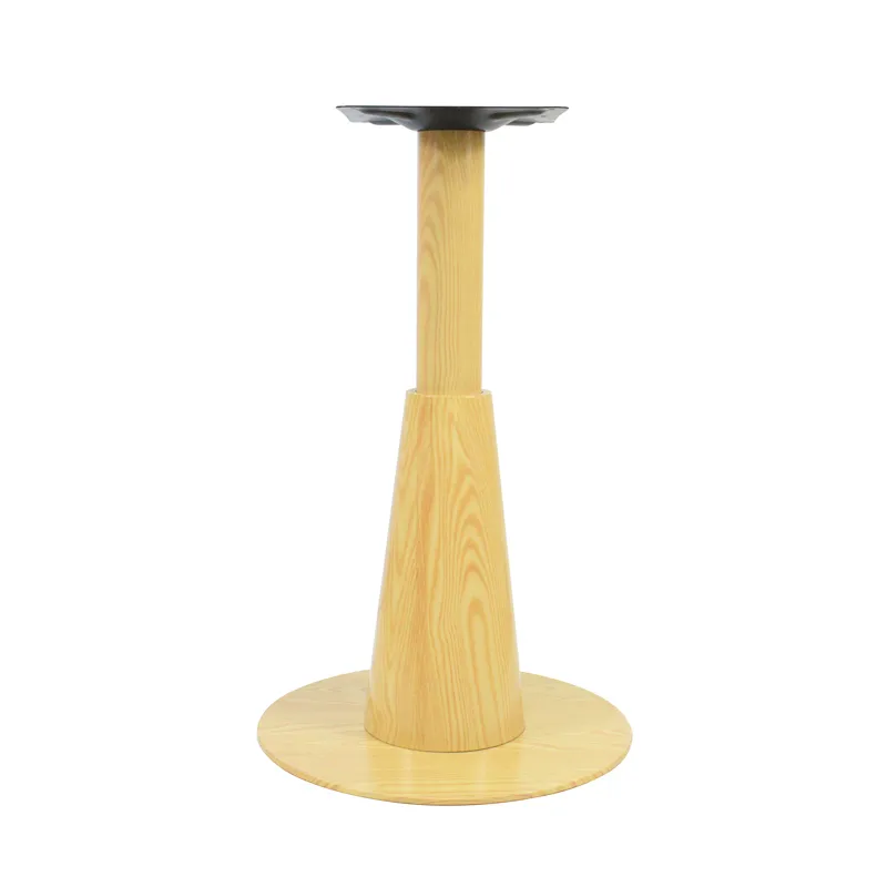 Patas de mesa de restaurante para muebles industriales redondas de color madera de 28 pulgadas para las ventas 