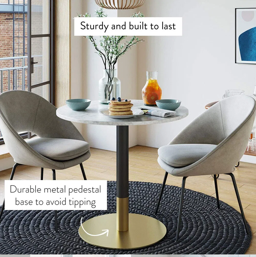 bajos de la mesa de comedor del metal del tulip&aacute;n del acero inoxidable del caf&eacute; redondo Muebles bajos 