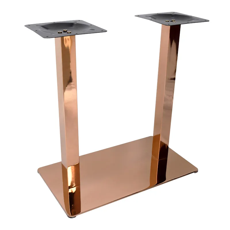 ventas Mesa de restaurante de acero inoxidable con acabado fino en oro rosa de 720 mm de altura 