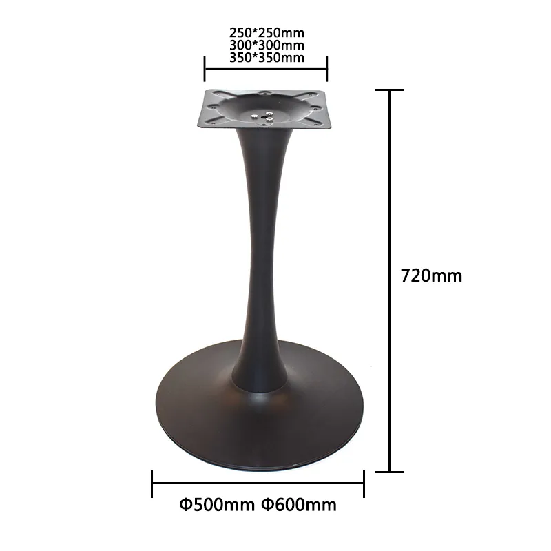 La m&aacute;s nueva base de mesa de comedor de trompeta de hierro 