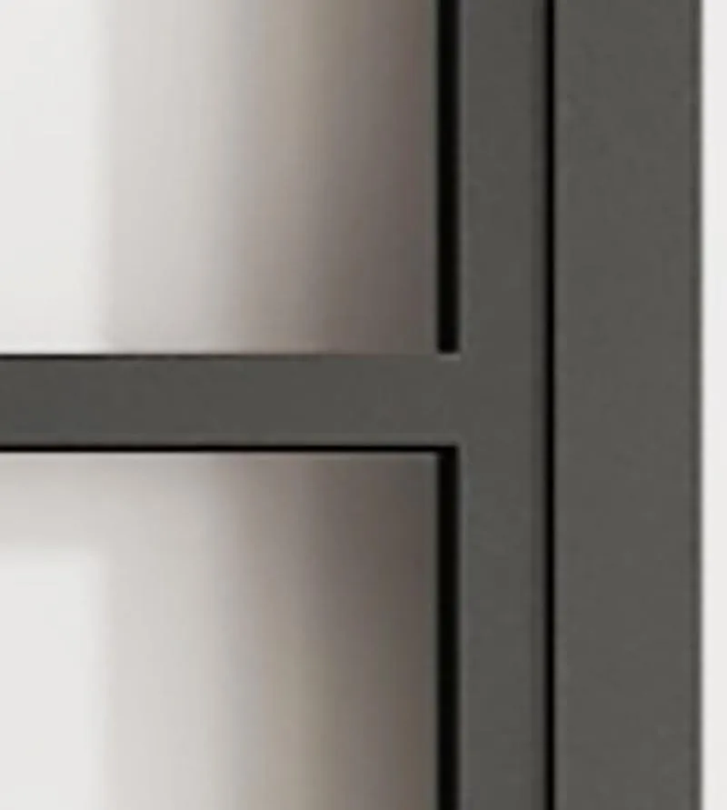 estilo corredizo Puertas francesas de vidrio con marco de acero con acabado en polvo negro estilo corredizo Puertas francesas de vidrio con marco de acero con acabado 
