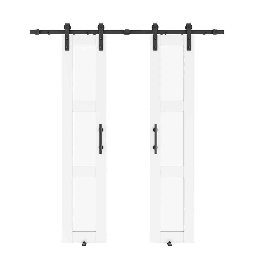Puerta de granero de PVC blanco de 3 litros 