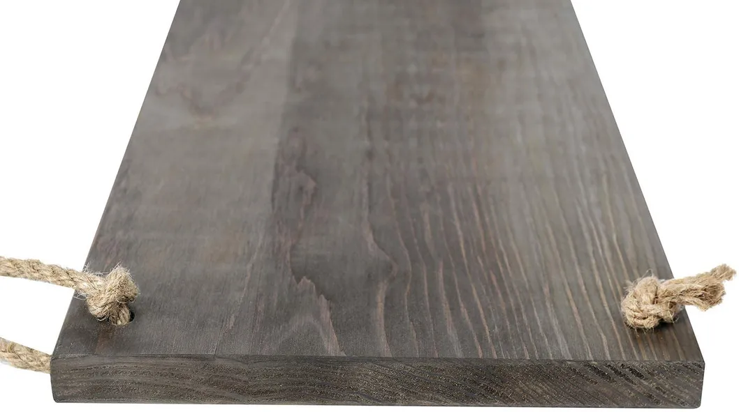 Marr&oacute;n Cuerda Pared Madera Flotante 4 Ganchos Soportes R&uacute;sticos Para 