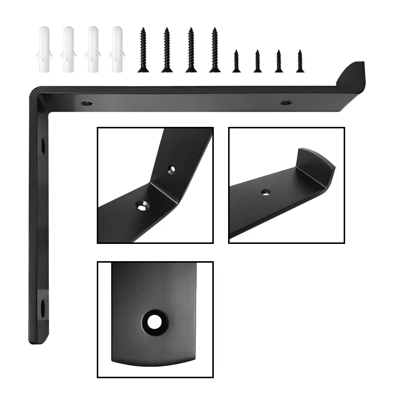 DIY L Set Soportes flotantes de pared de metal de hierro fundido para estantes DIY L Set 