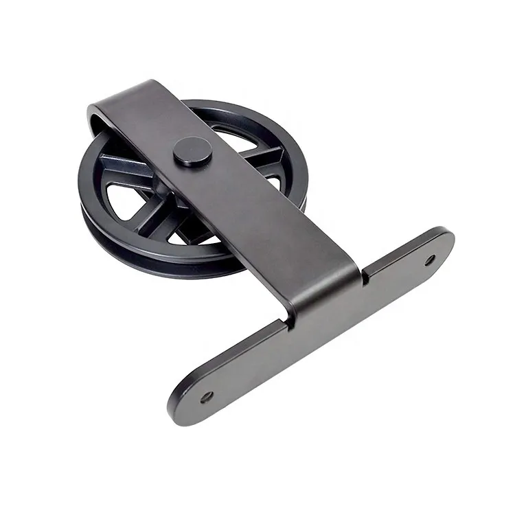 b&aacute;sico para puerta de granero corrediza con rueda grande montada en la parte superior de 6.6 pies Kit de herrajes para riel b&aacute;sico para puerta de granero 