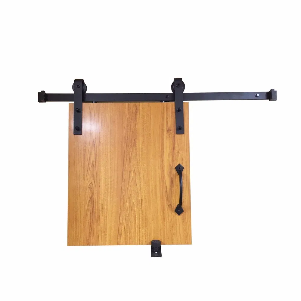 carbono plano, granero corredizo r&uacute;stico Herrajes para puertas Sistema de puerta corrediza con riel plano de carbono 