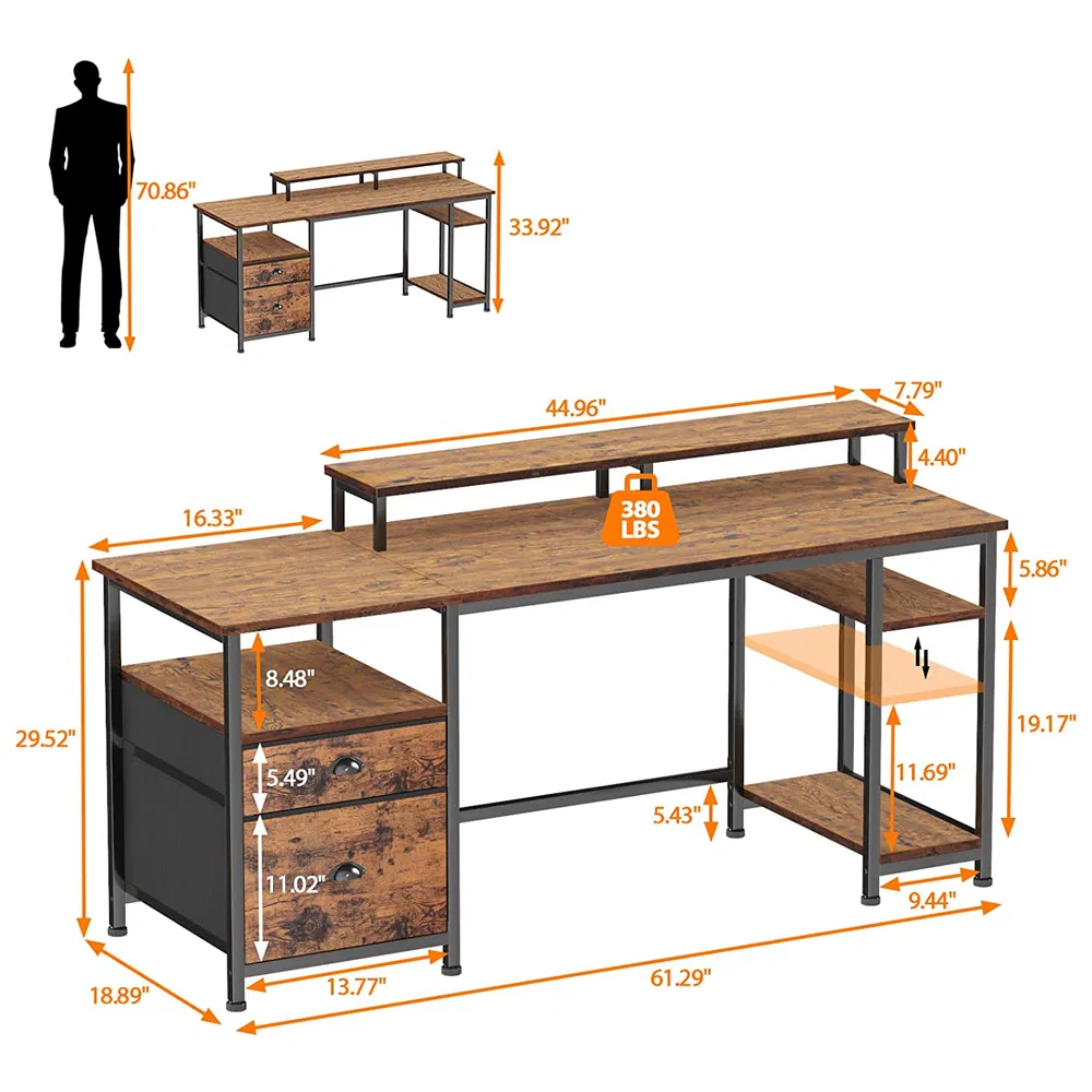 gabinete de sala de estar minimalista inteligente, escritorio para juegos en forma de L, escritorio de esquina para computadora Gabinete 