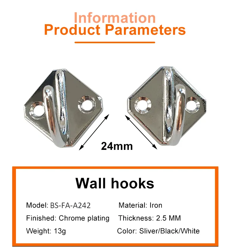 Hogar/Ba&ntilde;o/Cocina/Tienda Colgar ropa Ganchos de pared cromados 
