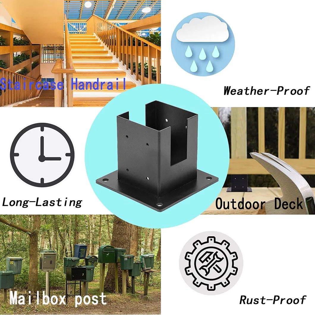 acero inoxidable 4X4, hardware del kit de bricolaje para p&eacute;rgola/cenador Soporte de &aacute;ngulo recto de 4 v&iacute;as de acero inoxidable 4X4, Kit de 