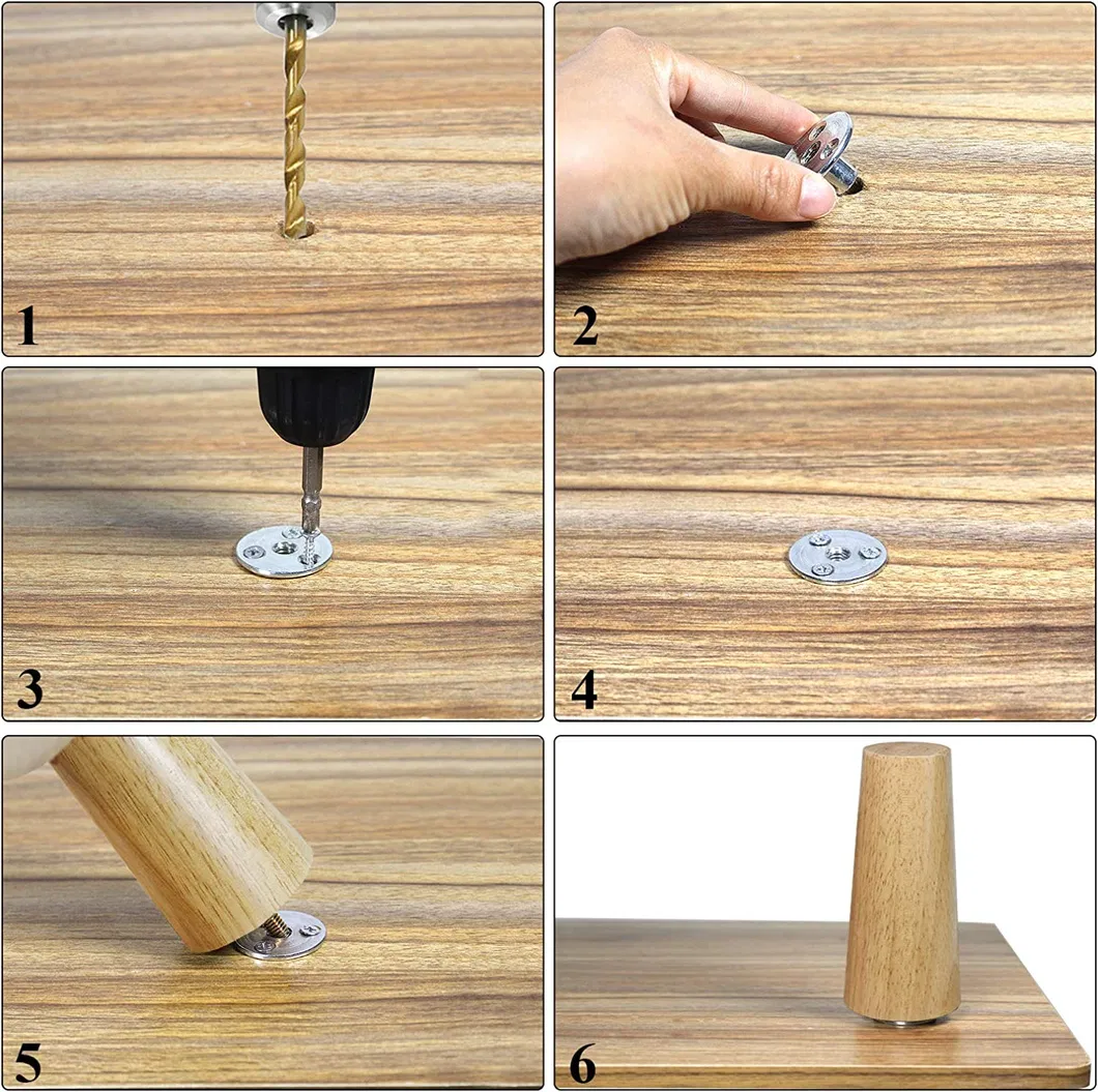 de f&aacute;brica, patas de sof&aacute; de madera, 