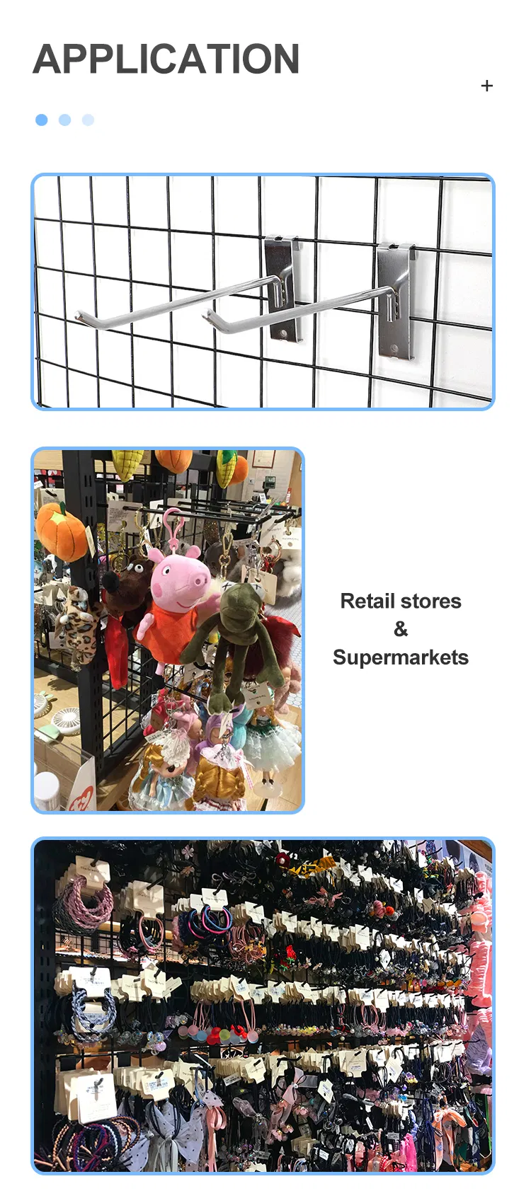 tiendas minoristas de malla con un solo gancho para accesorios de supermercados Ganchos de exhibici&oacute;n para tiendas minoristas de malla con un solo gancho para accesorios de supermercados Ganchos para exhibici&oacute;n de tiendas minoristas 