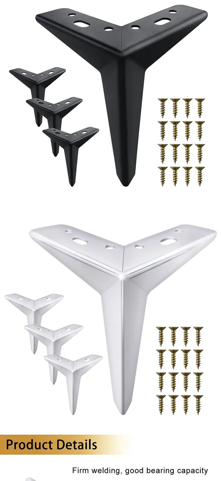 moderno Pata de sof&aacute; de metal Suministro de f&aacute;brica Patas de muebles de metal modernos Pata de sof&aacute; de 