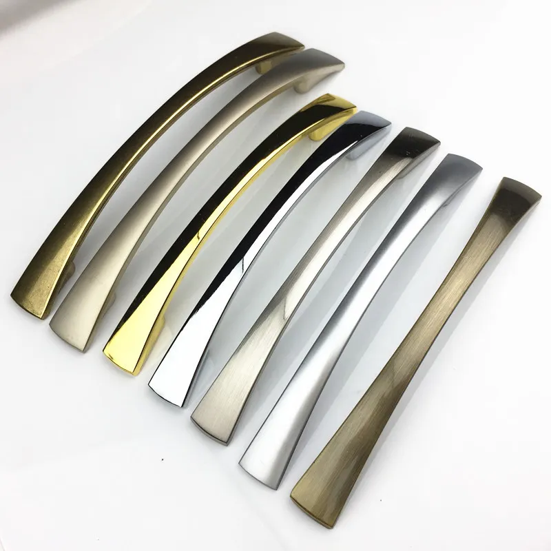 para muebles Arco de aleaci&oacute;n de zinc Cepillo curvo Gabinete de cocina de n&iacute;quel Tirador Herrajes para 