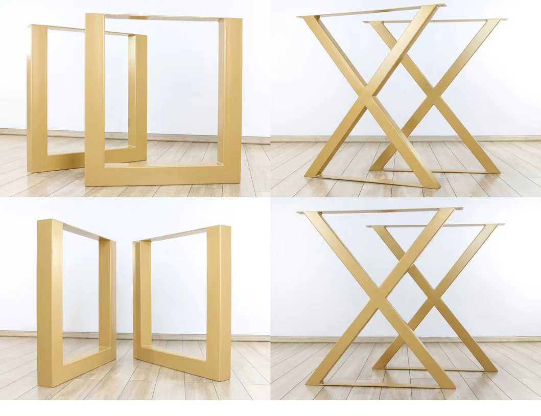 mesa consola de madera con patas de metal 