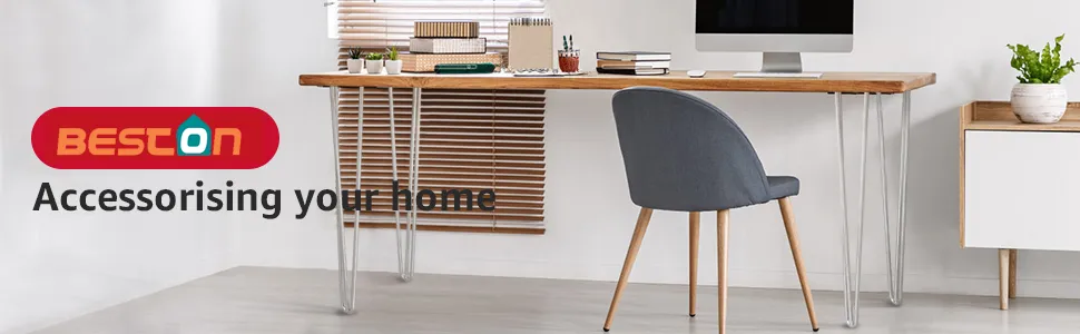 Muebles de comedor de caf&eacute; negro mate de acero Patas de horquilla de mesa de metal 
