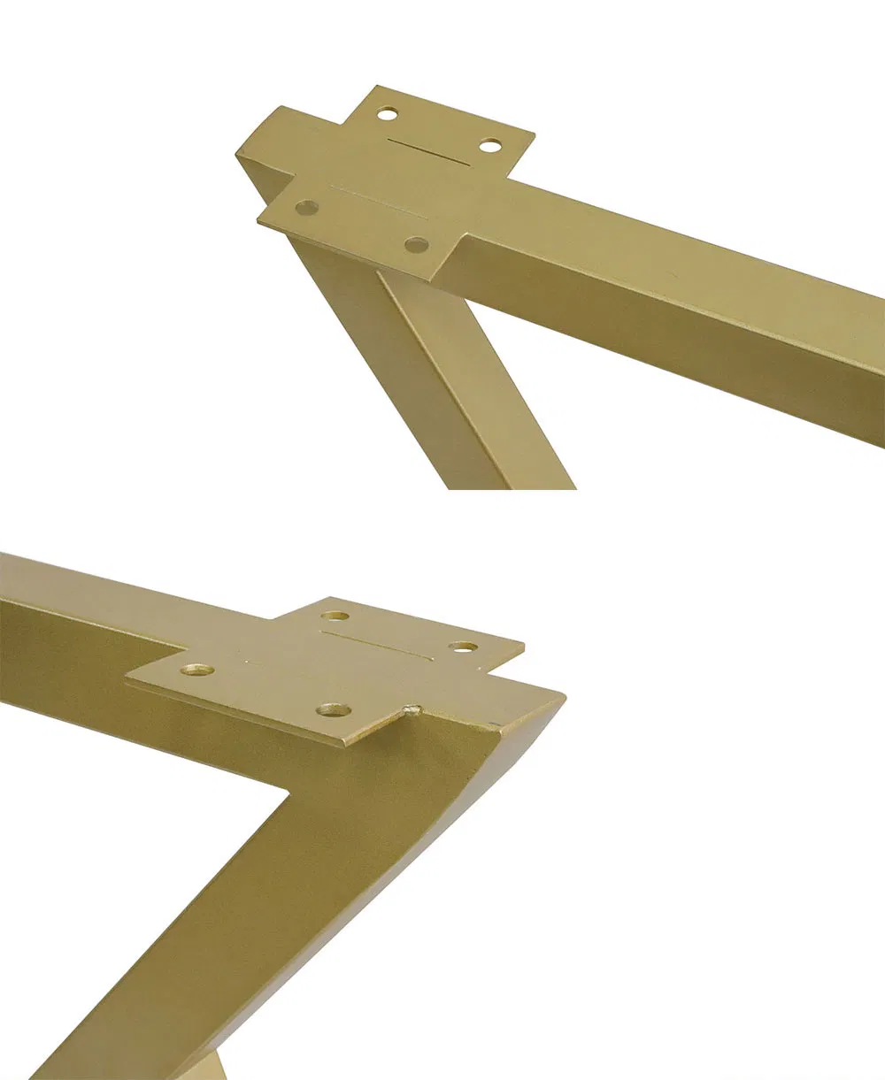 Oficina Comedor Escritorio Cuadrado Metal Patas de Mesa de Lujo 