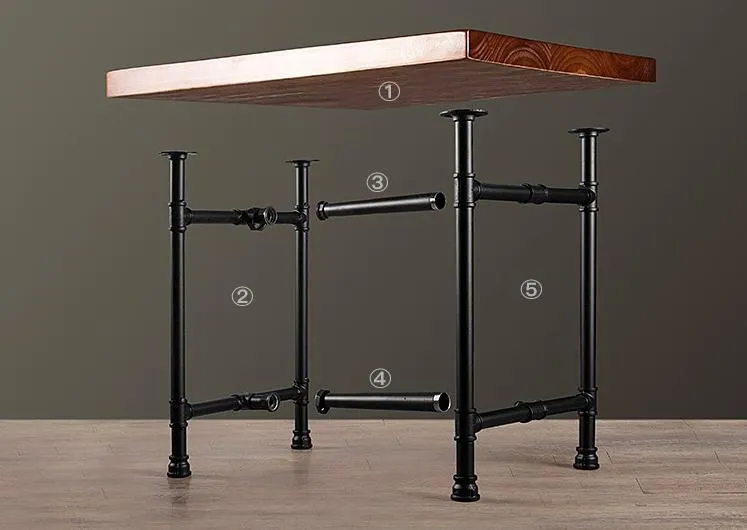 de mesa de muebles de acero de metal de estilo industrial del &uacute;ltimo estilo Marco de mesa de muebles de acero de metal de estilo industrial del &uacute;ltimo 