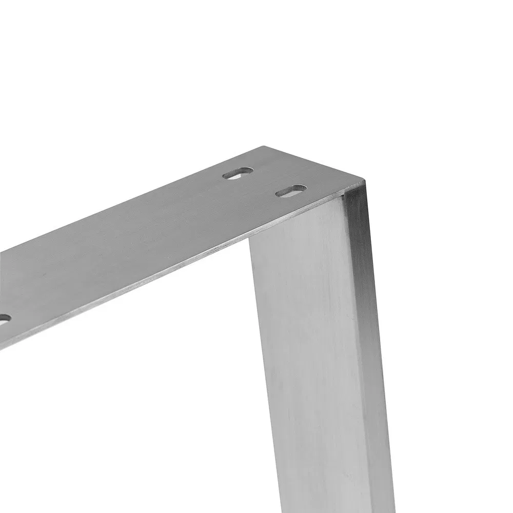 comedor de acero inoxidable Precio de f&aacute;brica Patas trapezoidales modernas para mesa de comedor de acero inoxidable 
