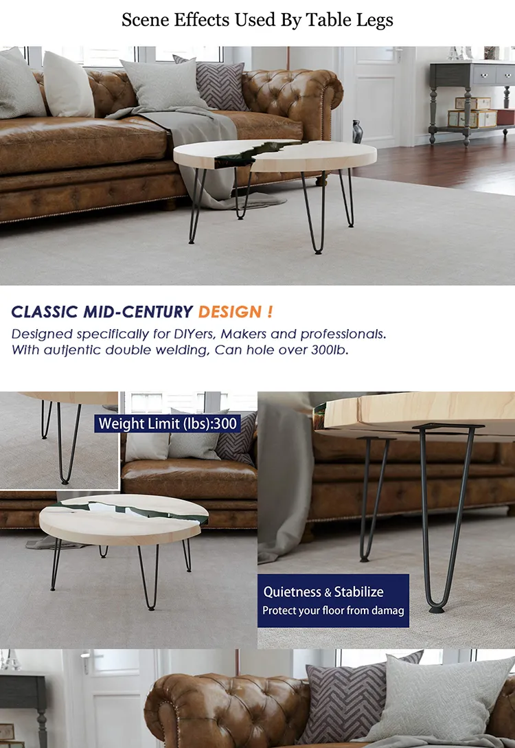 por mayor, muebles de nuevo dise&ntilde;o, patas de mesa con horquilla de metal cromado