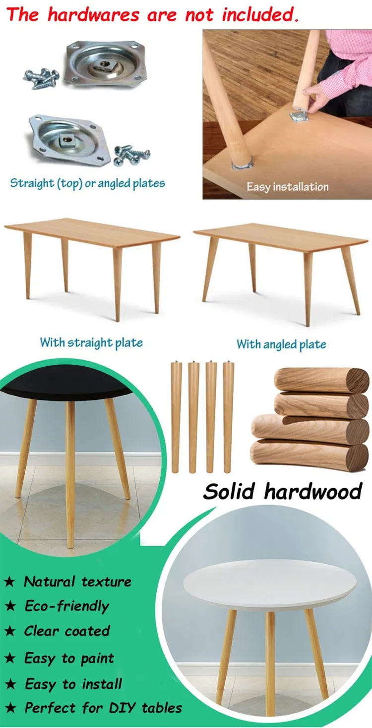 Accesorios para muebles de dise&ntilde;o de moda Patas de madera para 