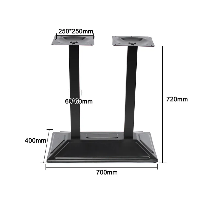 Patas de mesa de caf&eacute; y pub de hierro, base de pedestal &uacute;nica, 2 patas 