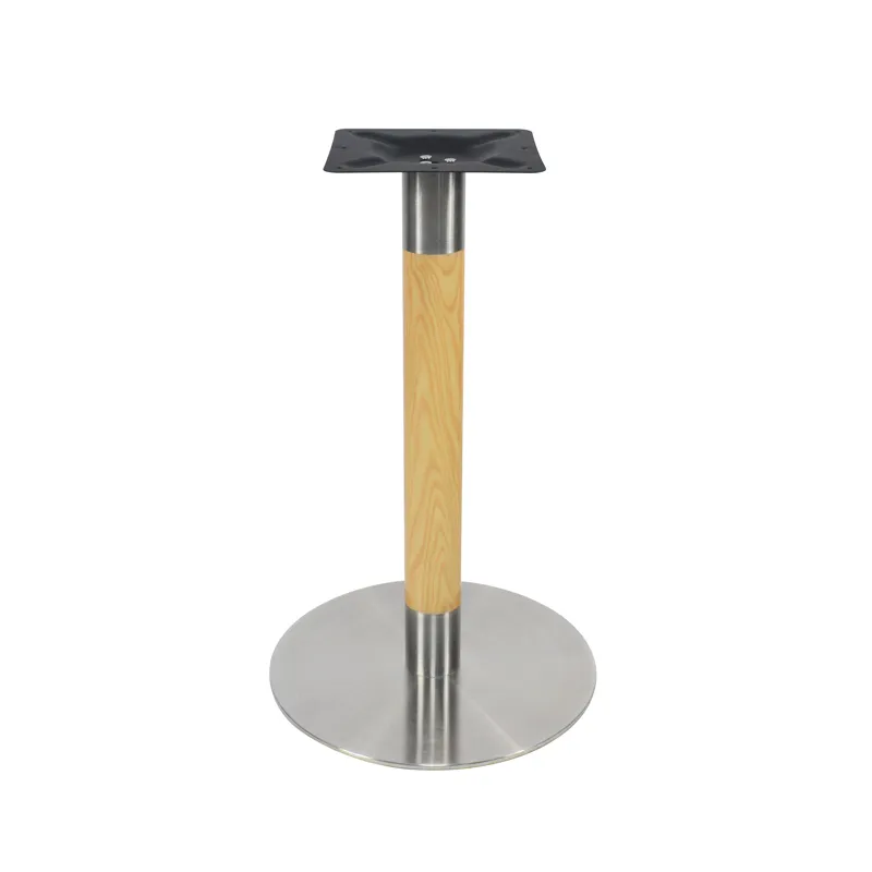 Mesa de comedor de metal s&oacute;lido para restaurante Pata de mesa redonda de acero inoxidable Pata de 