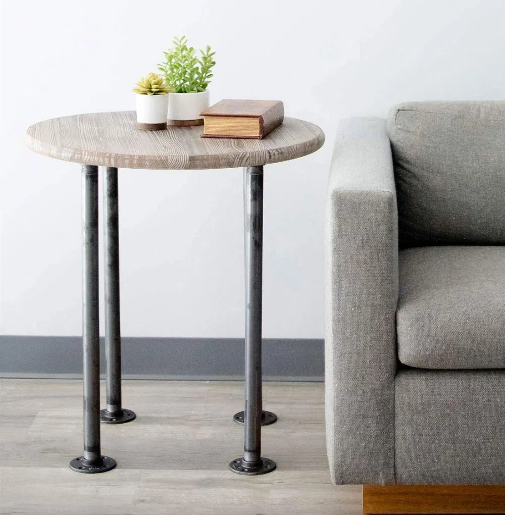 para mesas vintage personalizadas Patas de mesa de tubo de hierro negro industrial para mesas vintage personalizadas 
