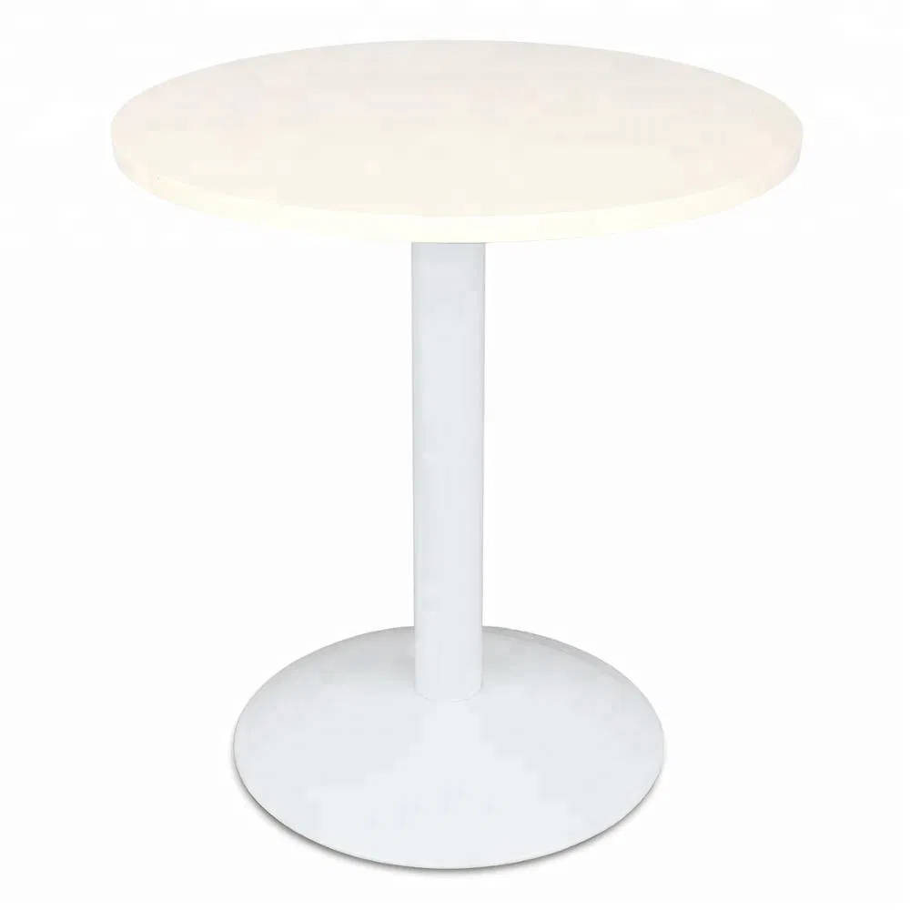 Base de mesa de centro de comedor de hierro blanco adornado 