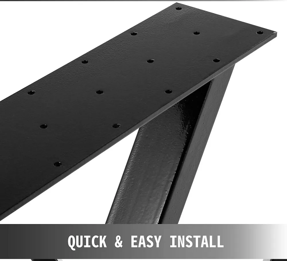 Estilo industrial de alta calidad Juego de 2 patas para mesa de comedor tipo X 