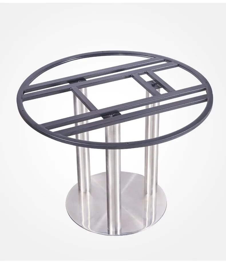caf&eacute; redondo de acero inoxidable Tulip Metal Comedor Base de mesa de restaurante 