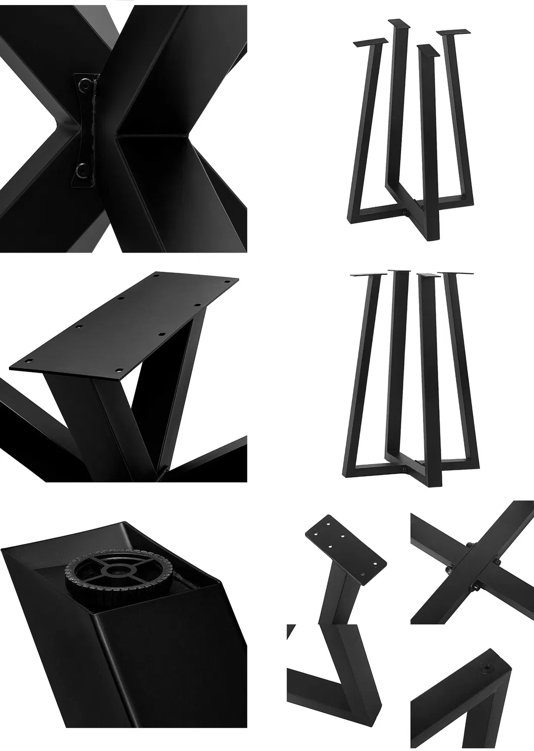 Marco cruzado Pedestal redondo Caf&eacute; Industrial Restaurante Comedor Marco de mesa de metal Marco 