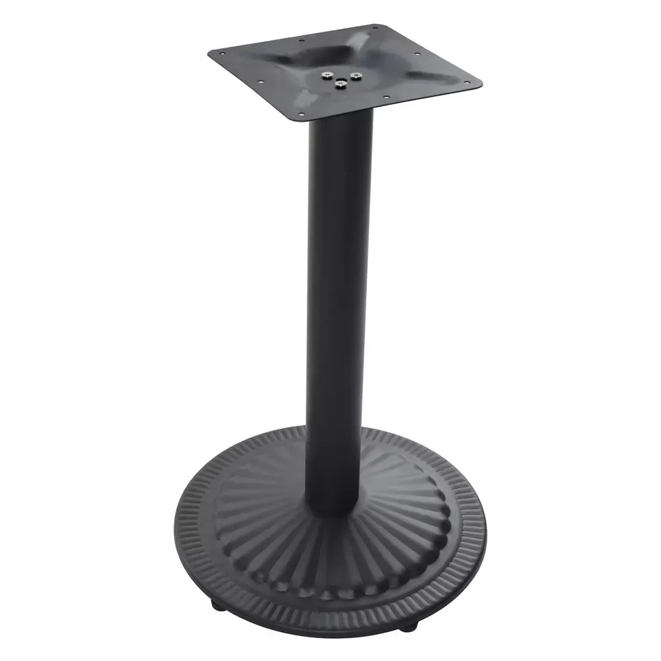 negra con patas niveladoras para cafeter&iacute;a Base de mesa de metal de hierro de 