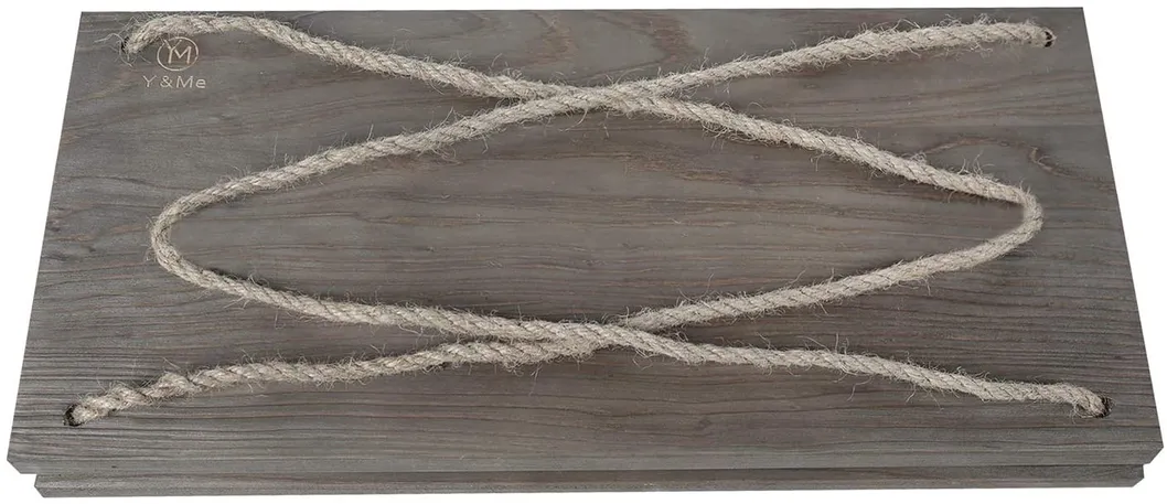 Marr&oacute;n Cuerda Pared Madera Flotante 4 Ganchos Soportes R&uacute;sticos Para Colgar Estanter&iacute;a 