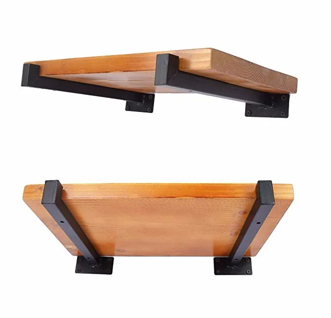 retro Soportes para estantes flotantes negros de 