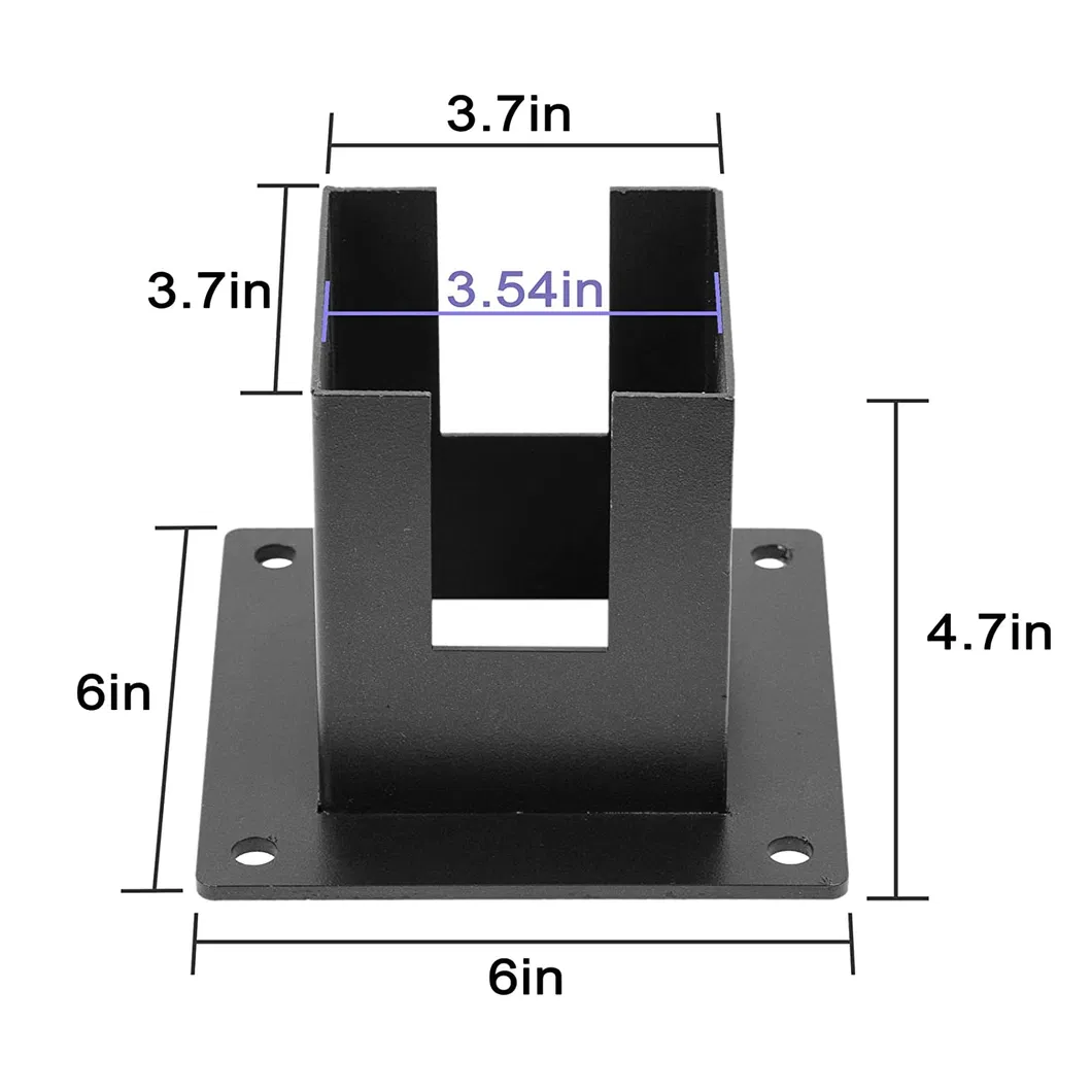 Soporte de &aacute;ngulo recto de 4 v&iacute;as de acero inoxidable 4X4, hardware del kit de bricolaje para p&eacute;rgola/cenador 