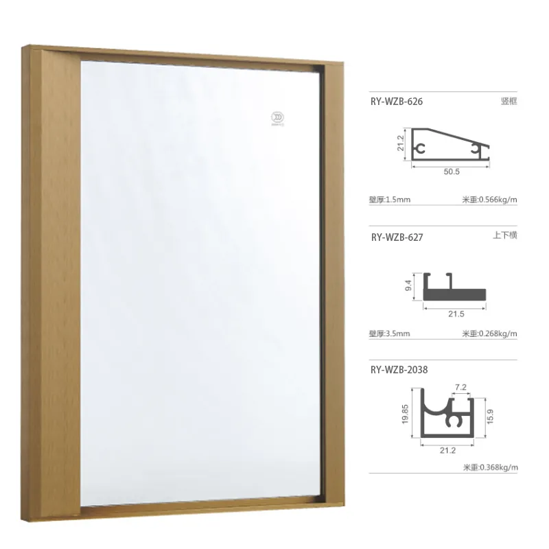cocina Marco de puerta de armario Tock Armario Perfiles corredizos de extrusi&oacute;n de aluminio para gabinetes de cocina Marco de puerta de armario 