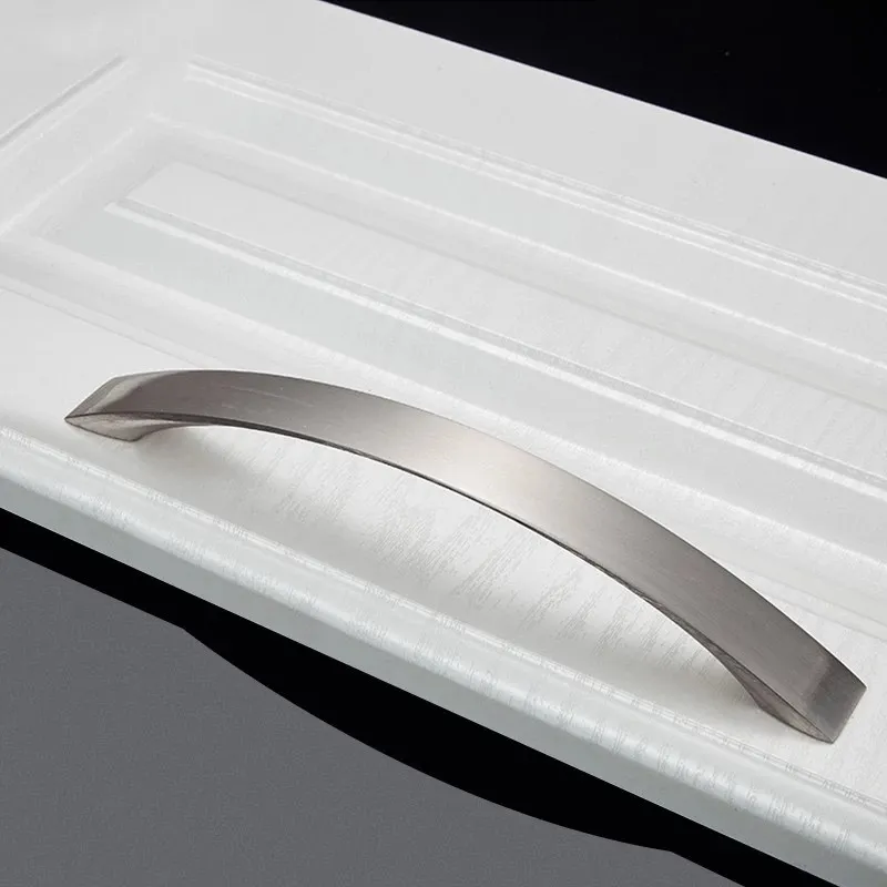 Manija de gabinete de cocina de aleaci&oacute;n de aluminio, n&iacute;quel cepillado Manija de hardware Manija de gabinete de 
