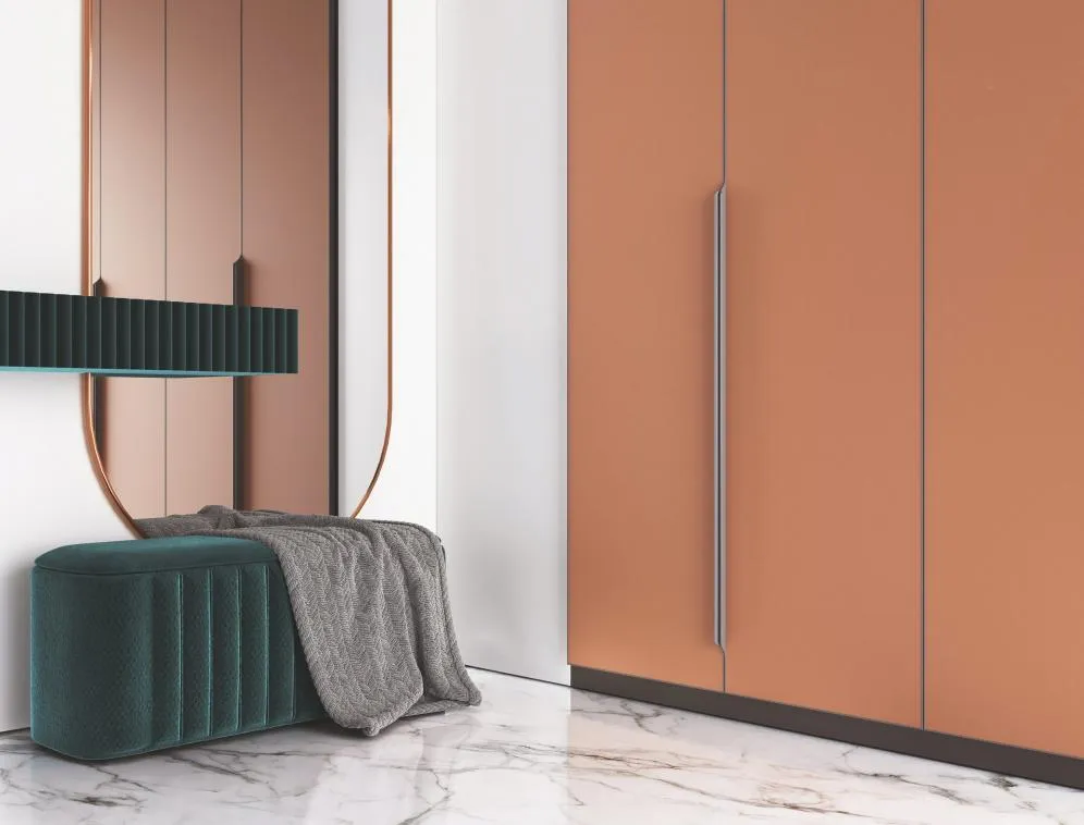 Nuevo gabinete de aluminio de lujo, manija exquisita, manijas de puerta de armario de oro brillante 