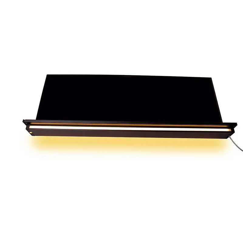 de estante de exhibici&oacute;n de aluminio Estantes de montaje en pared LED con luz lineal LED 