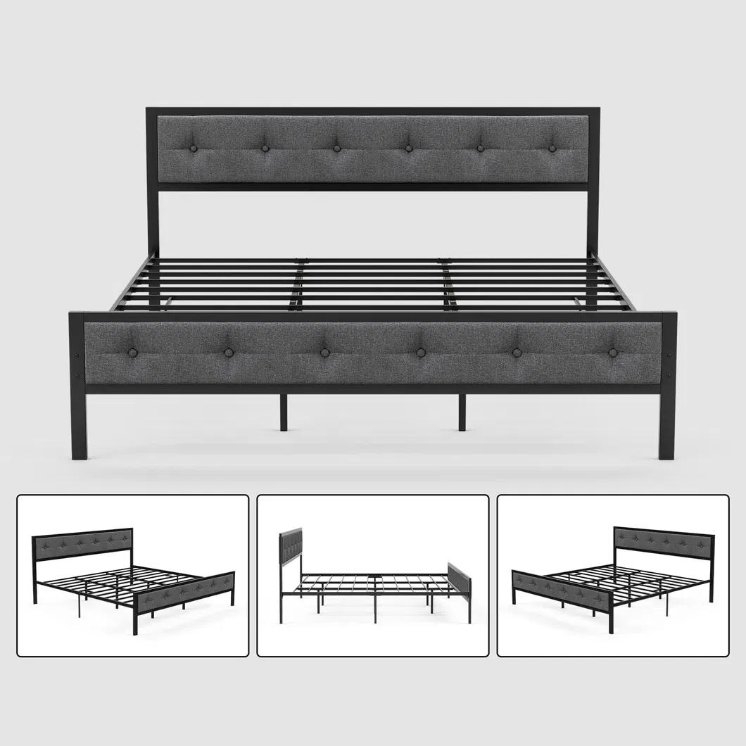 Armaz&oacute;n de cama tama&ntilde;o King California de metal 