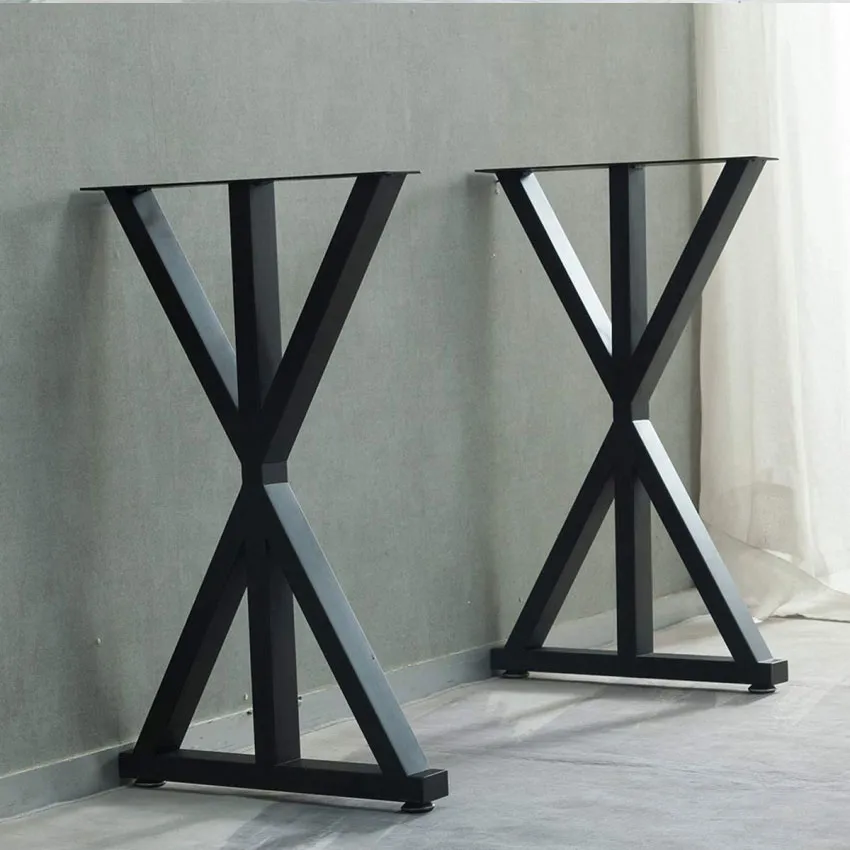 mesa de comedor de metal dorado en forma de U Fabricante de patas modernas para mesa de comedor de metal dorado 