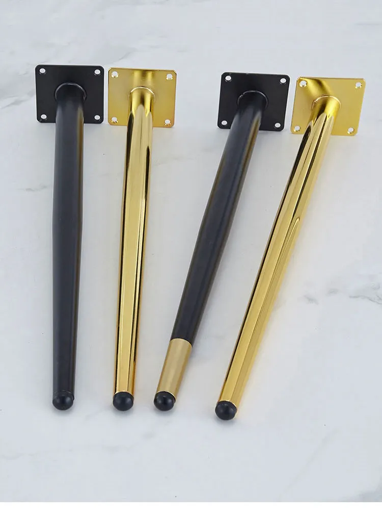 dorado Patas de mesa de comedor de metal Silla c&oacute;nica Muebles de acero de lat&oacute;n y hierro dorado Patas de mesa de comedor de metal 