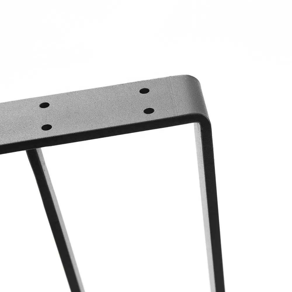 Dise&ntilde;o de decoraci&oacute;n Patas de mesa de metal negro Patas de barra s&oacute;lida de acero industrial
