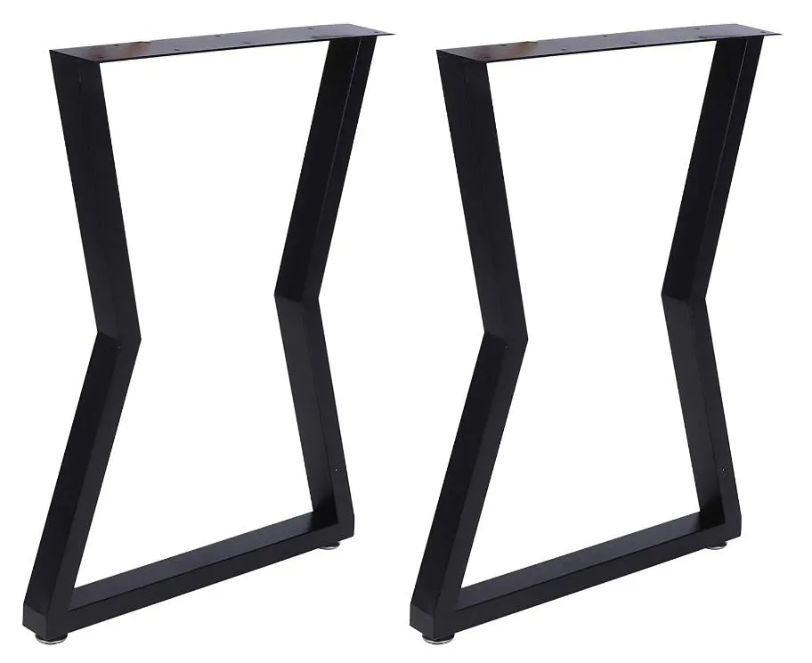 cuadrada para comedor y caf&eacute; Pata de mesa de metal con horquilla de acero negra 