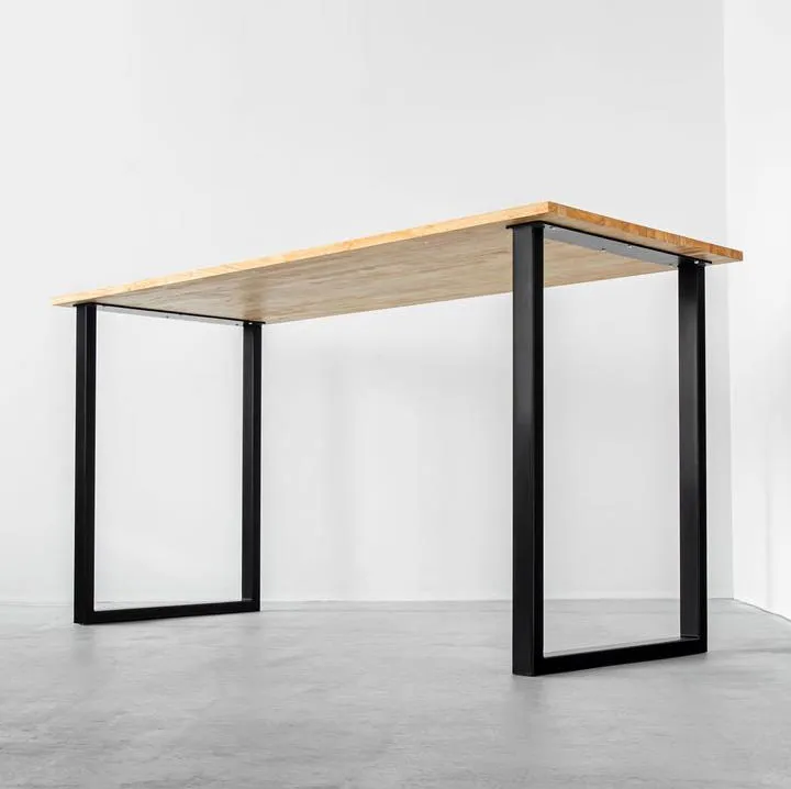 de mesa de comedor de metal, muebles de acero de hierro forjado, 