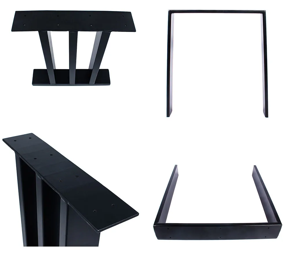Fabricante de muebles est&aacute;ndar, patas de mesa cuadradas de acero, metal, hierro, caf&eacute; en forma de U 
