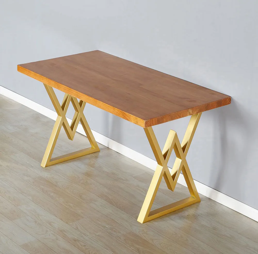 de comedor de oficina, patas de mesa cuadradas de metal y acero 