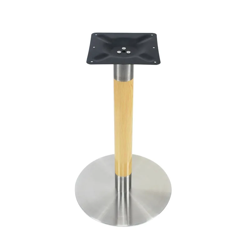 mesa de metal s&oacute;lido para restaurante Pata de mesa redonda de acero inoxidable Pata de 