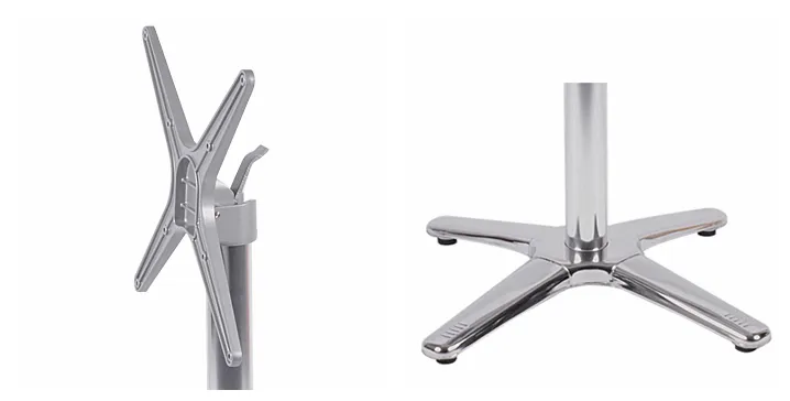 Patas para muebles, base para mesa de comedor con tapa cruzada plegable de aleaci&oacute;n de aluminio Patas para muebles 